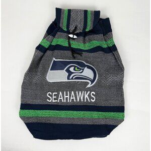Seattle Seahawks Woven Backpack Boho Mexican Baha Style Drawstring Bag